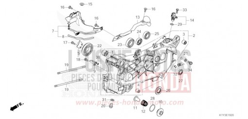 LEFT CRANKCASE WW125AP de 2023